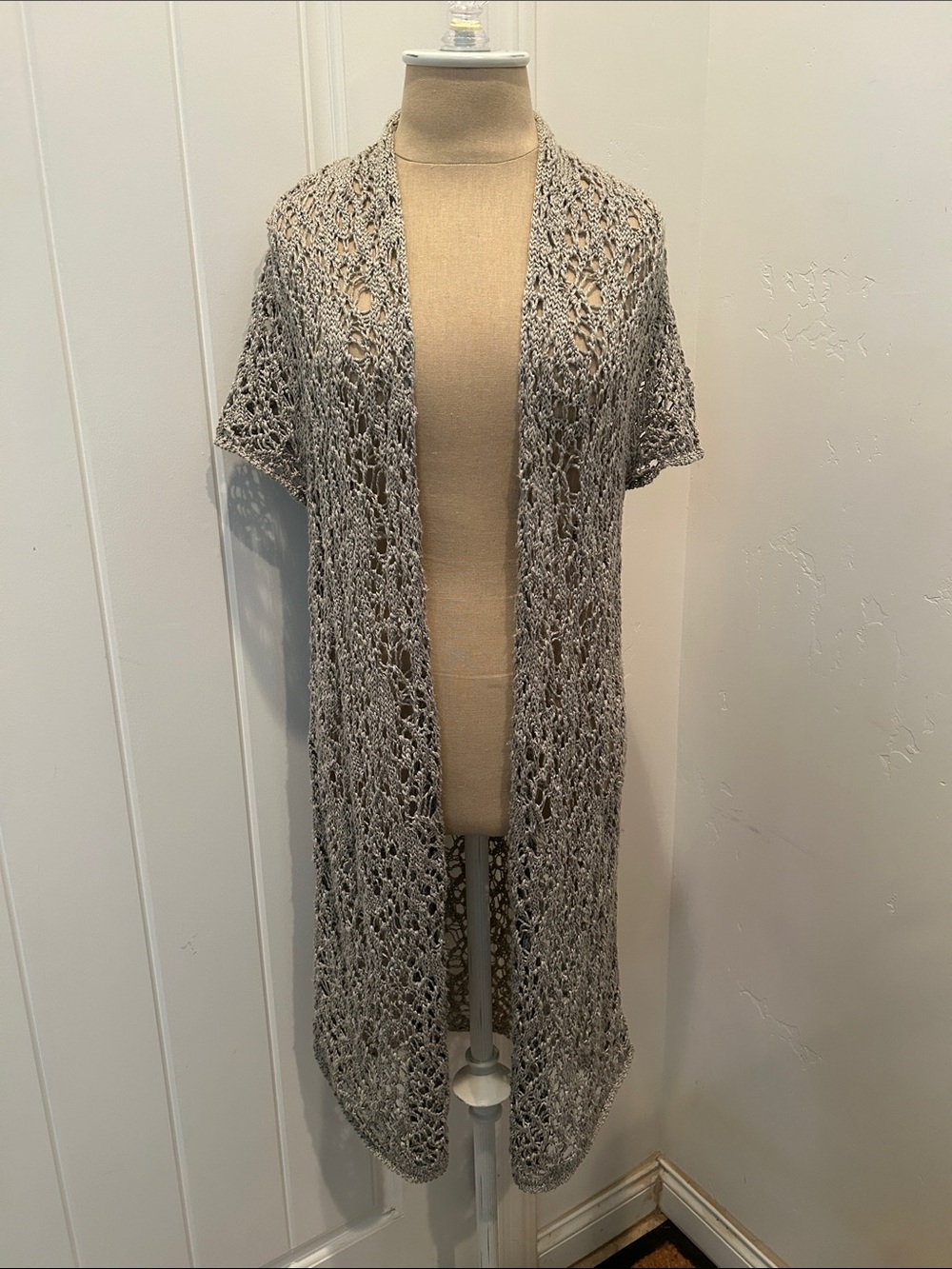 Eileen Fisher Open Knit Duster Cardigan